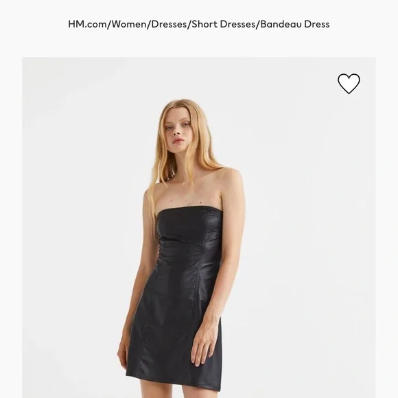 H&M | Dresses | Black Leather Hm Mini Dress